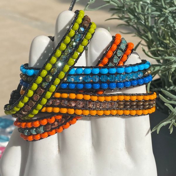 Neon Şans Bileklik Turuncu-Sarı-Yeşil-Mavi