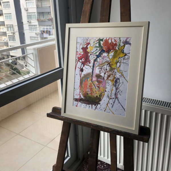 Kirli Ruhlar (camlı Beyaz Çerçeveli) Akrilik