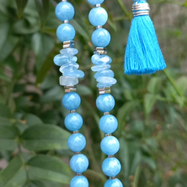 Larimar Kuvars El Yapımı Kolye