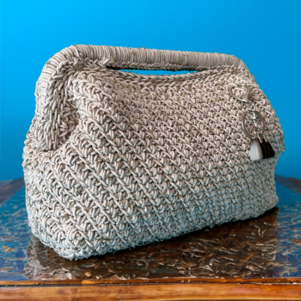 Gizli Burslu Clutch Çanta, Örgü El Çantası, El Örgüsü Çanta
