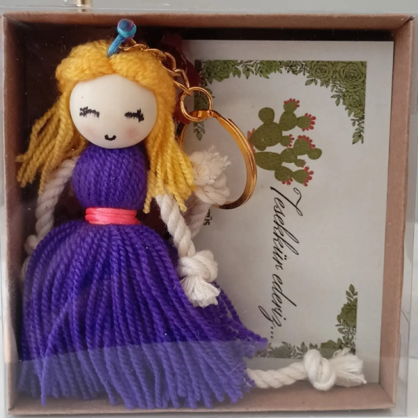 Kız Bebek Anahtarlık (mor)
