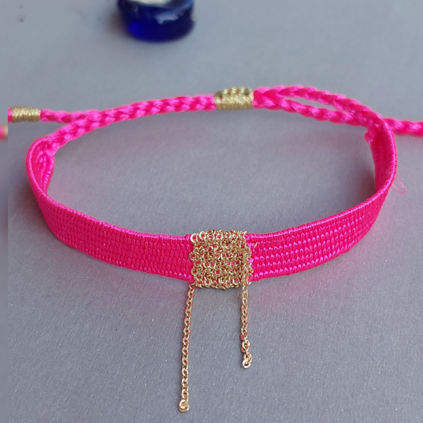 Pembe Dokuma Bileklik 