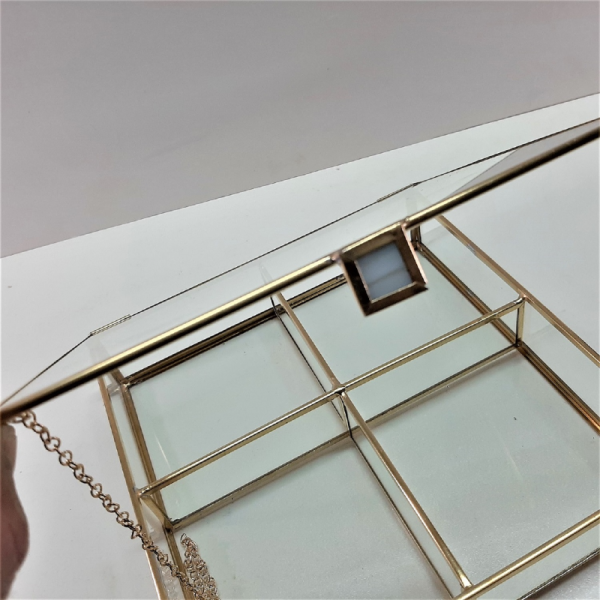 Prag (brass Glass) 4 Bölmeli Standart Takı Kutusu