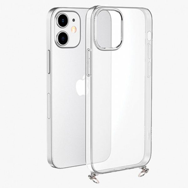 Hippi İphone 14uyumlu Darbe Emici Sert Şeffaf Askılı Telefon Kılıfı