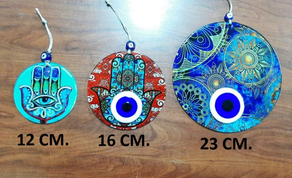 16 cm. Füzyon Cam Nazar Duvar Süsü