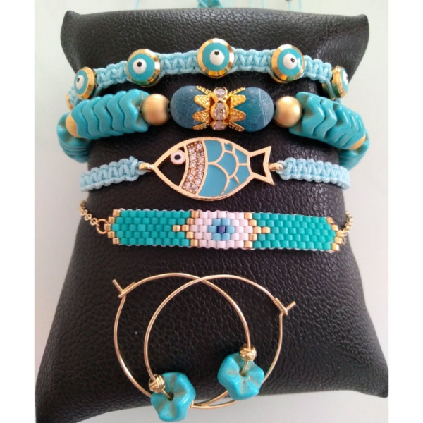 Turkuaz Balık Bileklik Set