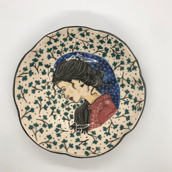 El Yapımı Resimli Sunum Tabağı/ Salata Kasesi
