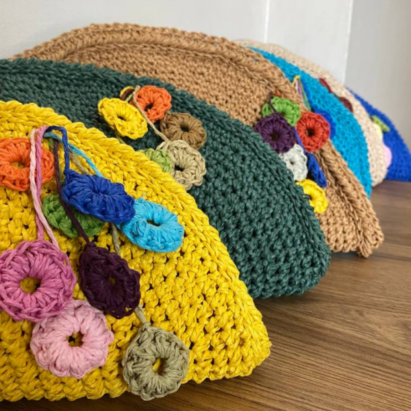Kağıt İp Clutch Çanta 