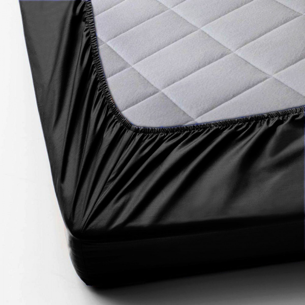 Monohome %100 Pamuklu RanForce Fitted Siyah Çift Kişilik Lastikli Çarşaf 180*200