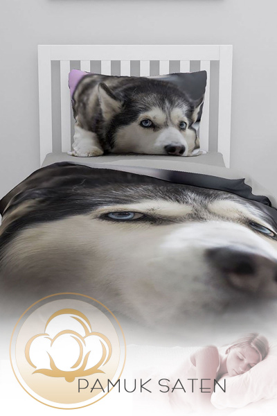 MonoHome Husky 3D Tek Kişilik Nevresim Takımı