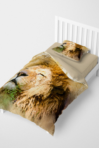 MonoHome Lion Naturel Tek Kişilik Nevresim Takımı