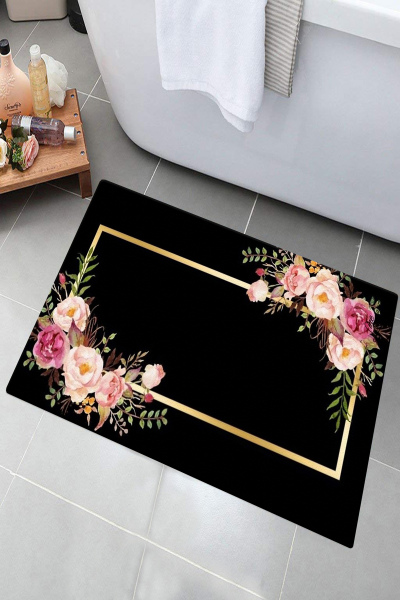 Dekoratif Kaymaz Taban Banyo Paspası