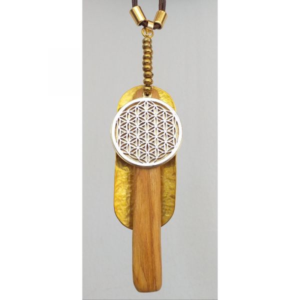 Palo Santo Yaşam Çiçeği Kolye