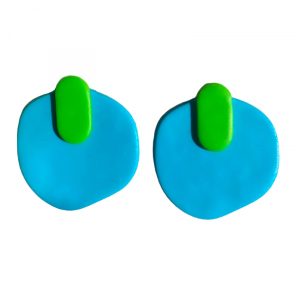 2 Renkli Çivi Küpe 3 Cm