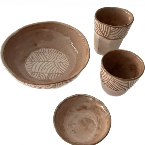 Ka Ceramic, 3lü Kase Bardak Set.