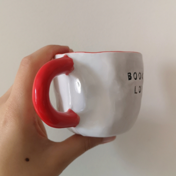Seramik El Yapımı Kupa (book Lover)