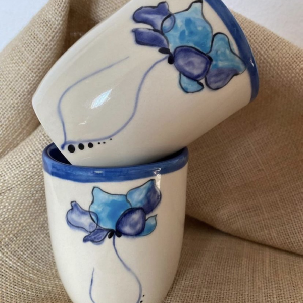 Çiçek Desenli Kahve- Çay Fincanı