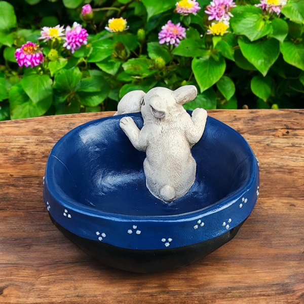 Romantik Tavşan Kase Siyah Safir Sunumluk