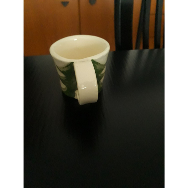 Tasarım Seramik Geyikli Çam Ağaçlı Türk Kahvesi Espresso Fincanı