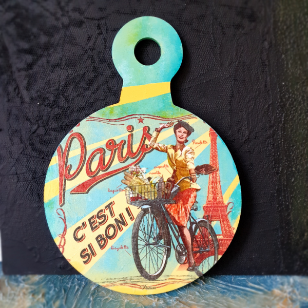 Paris Vintage Ahşap Pano Sunumluk 