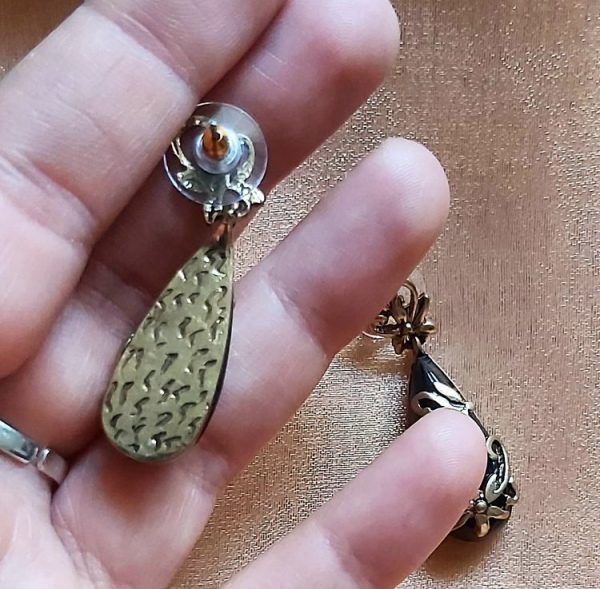 Art Neavou Stil Antik Gold Küpe