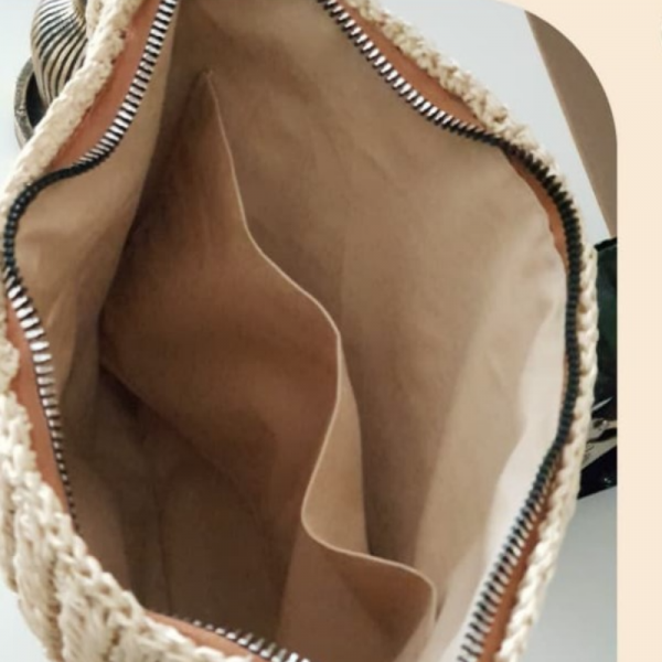 Hasır Patchwork Clutch Çanta