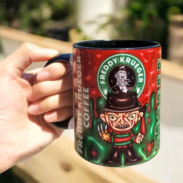 Freddy Krueger Halloween Baskılı Tasarım Kupa-elm Sokağı Kabusu Kupa Bardak