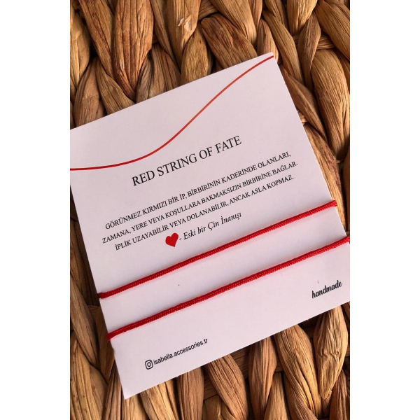 Red String Kırmızı İp Çift Bileklik Sevgili Bilekliği