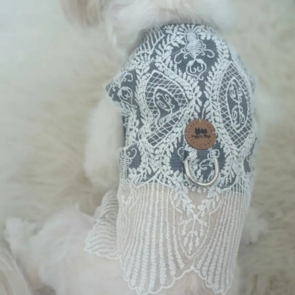 Güpürlü Kedi & Köpek Göğüs Tasması
