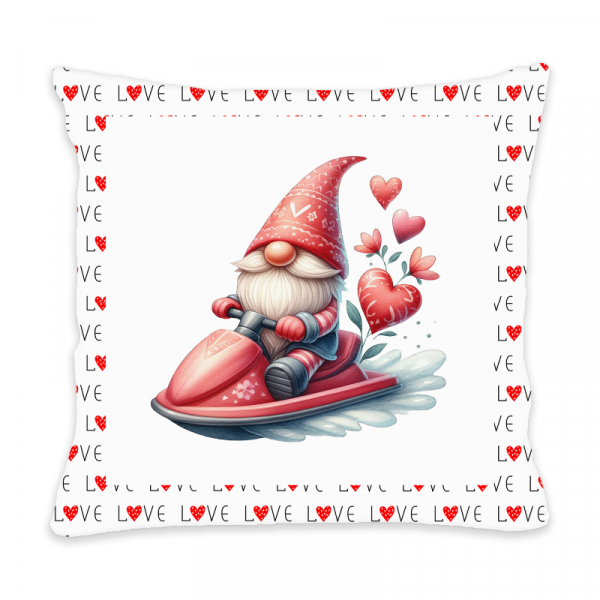 Gnome Şans Cüceleri Valentine Aşk Kırlent Kılıfı Model :4