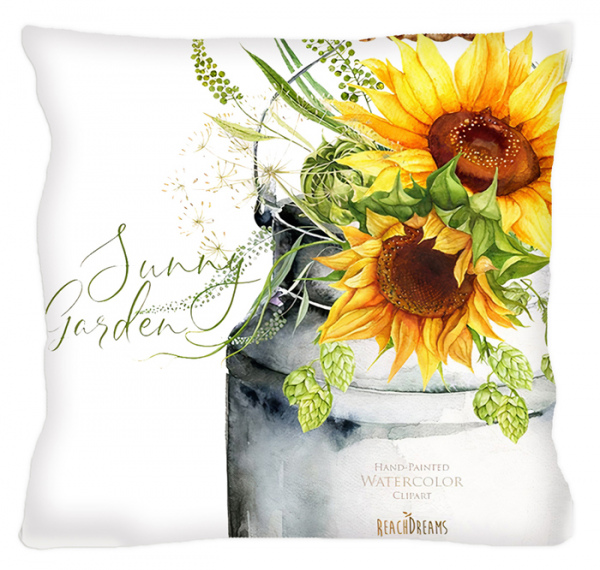 Sunny Garden Ayçiçeği Yastık Kılıfı-kırlent Desing 2