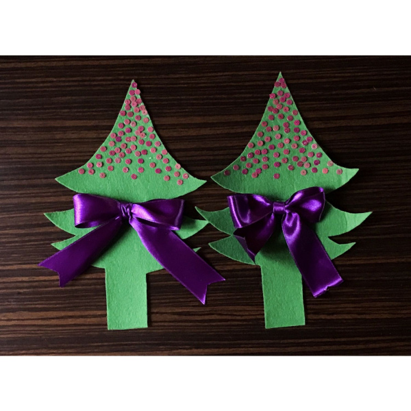 Yeni Yıl Temalı El Yapımı Kurdeleli Çatal Bıçak Noel Servis Takımı 