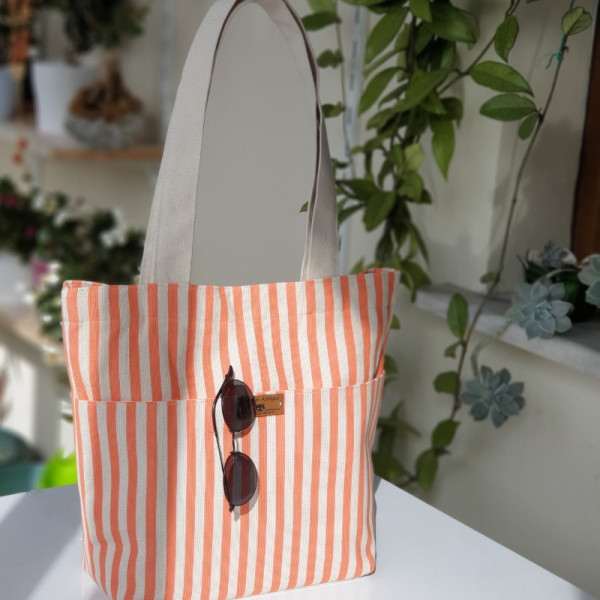 Sunrise Keten Tote Bag