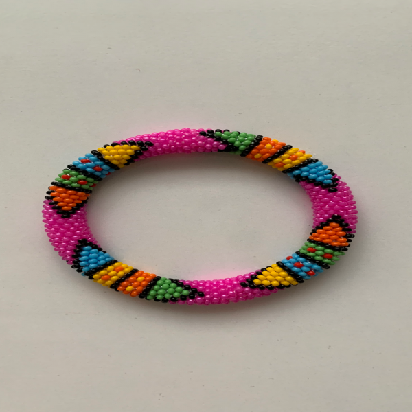 Azucar Pembe Afrika Boncuk Bileklik