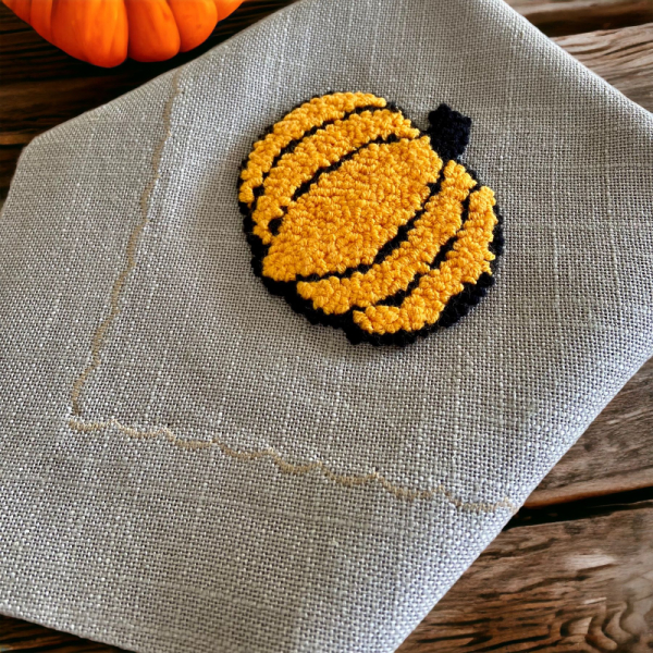 Halloween Punch İşleme Keten Masa Dekoru Peçete 