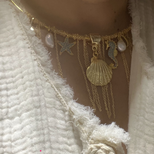 Deniz Choker İncili   Tasarım Kolye