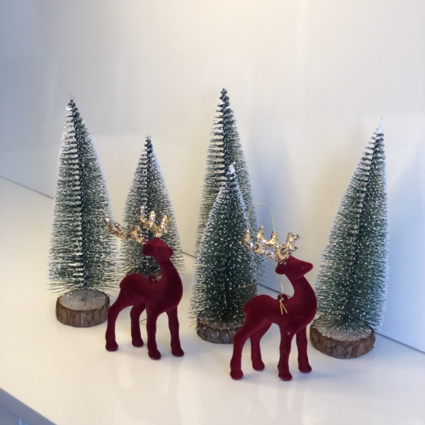Yılbaşı Masaüstü Yapay Karlı Çam Ağacı 2 Li Yeniyıl 15 Cm Noel Christmas 