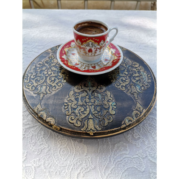Ahşap Sunum Tepsisi (Çay, Kahve, Mumluk)