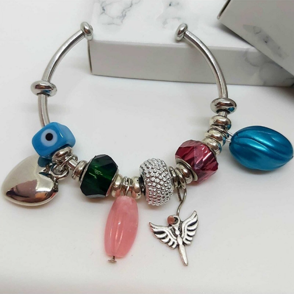 Charm Çelik Bileklik- Yeşi̇m Seri̇si̇ Sa1437