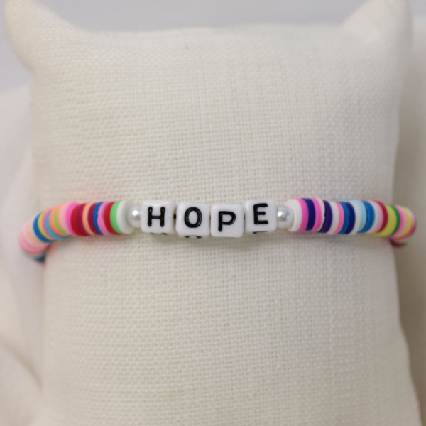 Sloganlı Fimo Bileklik, Love, Smile, Happy, Summer, Hope, Good Vibes