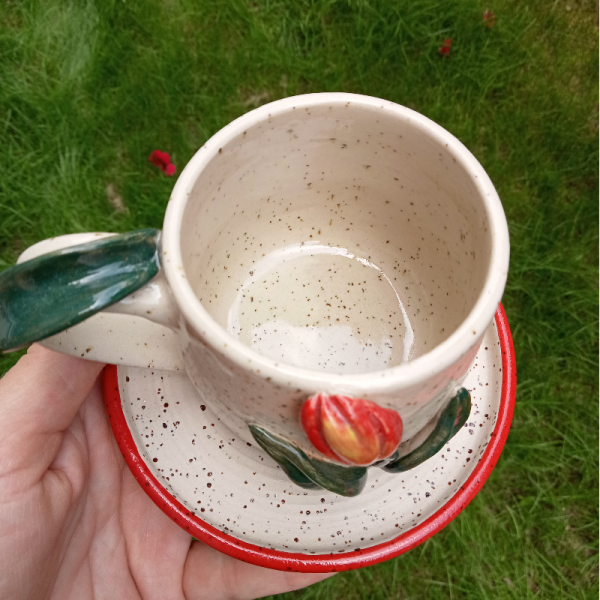 Lale  Figürlü Stoneware Fincan