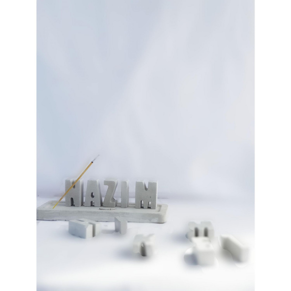 Kişiye Özel Beton Harflerle Kelime / İsim Yazılı  Tütsülük