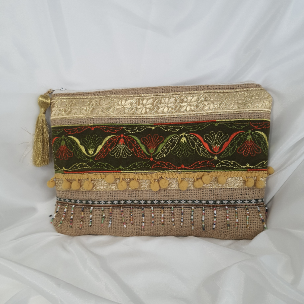 Jüt Clutch Çanta