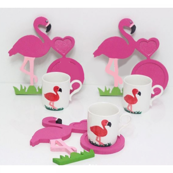Flamingo Şeklinde Bardak Altlığı