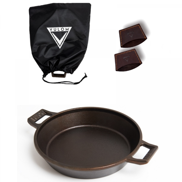 Core Seasoned Yağ Kaplama Demir Döküm Tava 26cm Çift Kulp Set 