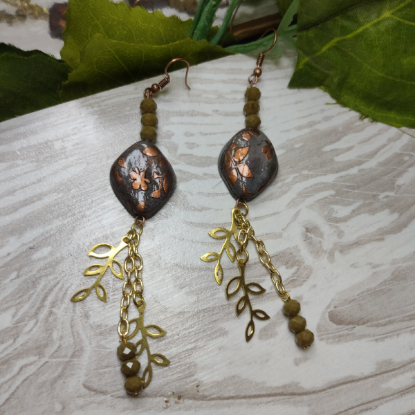 Mini Kristal Boncuklu Küpe 