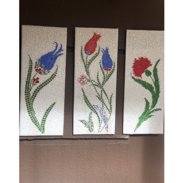 Türk Motifleri 3'lü Mozaik Pano