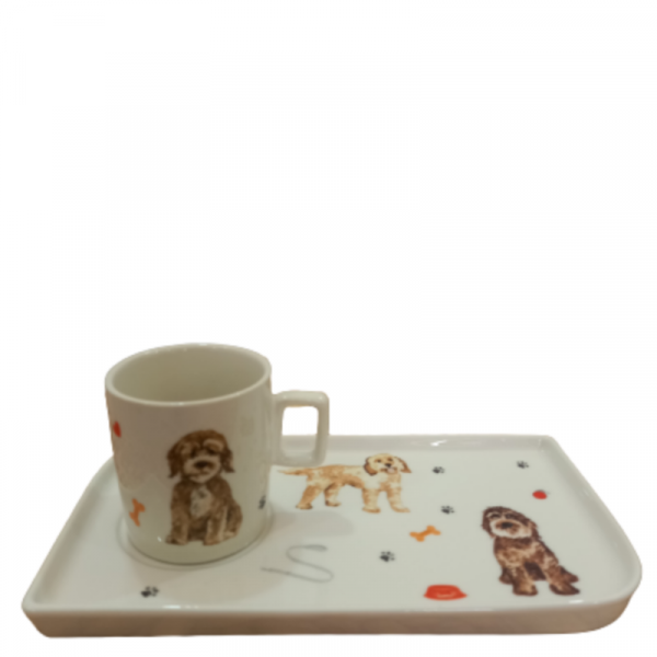 Köpek Desenli Kahve Fincanı Tek Kişilik 