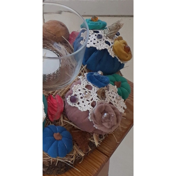 Balkabağı (Pumpkin) Mumluk (Gümüş taşlı /kadeh)