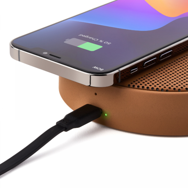 Lexon Oslo Energy + Kablosuz Şarj Cihazı Ve Bluetooth Hoparlör Kahverengi